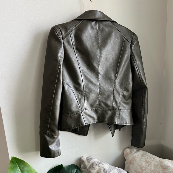 Women’s Olive MOTO jacket - Picture 4 of 4